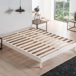 OLYMPE LITERIE | Sommier à Lattes KIT EASY 90x200 Cm Blanc - Blanc