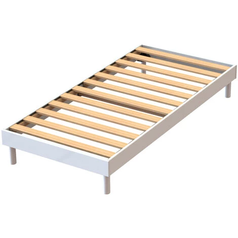 OLYMPE LITERIE | Sommier à Lattes KIT EASY 90x200 Cm Blanc - Blanc 4 OLYMPE LITERIE | Sommier à Lattes KIT EASY 90x200 Cm Blanc - Blanc – Image 2