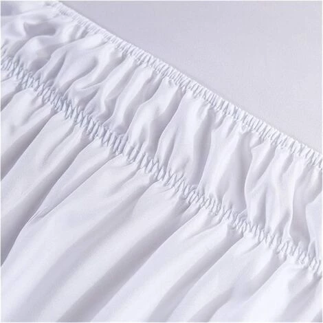 Cache Sommier Jupes Lit, Draps élastiques, Couvre-Lits, Hotel, Couvre-Lits Non Surface Clamshell, Protecteurs De Lit Ménagers, De Literie, Lit Jupes 1 (Color : White, Size : 190.5x137x41cm) 56Vingt 4 Cache Sommier Jupes Lit, Draps élastiques, Couvre-Lits, Hotel, Couvre-Lits Non Surface Clamshell, Protecteurs De Lit Ménagers, De Literie, Lit Jupes 1 (Color : White, Size : 190.5x137x41cm) 56Vingt – Image 2
