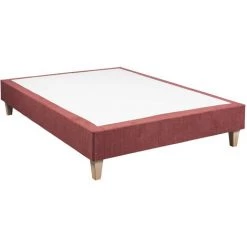 Sommier Déco Someo Rouge Fraise 180x200 - Rouge -Sommier Soldes 65854126 2