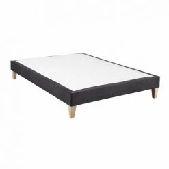 Sommier Déco Someo Gris Charcoal 180x200 - Gris Charbon
