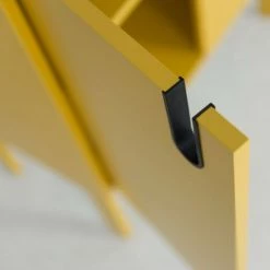 TENZO Colonne De Rangement En Bois 1 Porte 2 Niches H152cm - Uno - Couleur - Jaune Moutarde -Sommier Soldes 66266459 5