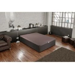 CREASOM BEDBOX Sommier Avec Coffre 160x200 Wengé