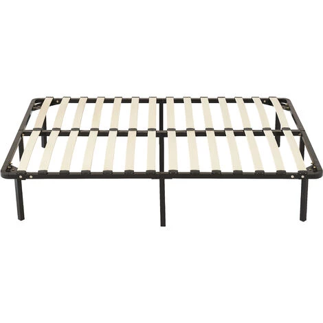 NUITSDOR Jacky - Solide Et Confortable Sommier 140x190 X 29 Cm Cadre A Lattes + 9 Pieds En Metal - Montage Rapide Et Facile - Epaisseur Du Metal +/- 1,2 Mm 2 X 14 Lattes En 9mm 4 NUITSDOR Jacky - Solide Et Confortable Sommier 140x190 X 29 Cm Cadre A Lattes + 9 Pieds En Metal - Montage Rapide Et Facile - Epaisseur Du Metal +/- 1,2 Mm 2 X 14 Lattes En 9mm – Image 2
