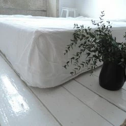 Cache-sommier En Lin Lavé Blanc Et Dessus En Percale Oslo Passage Vernet - 140x200cm - Blanc 7 Cache-sommier En Lin Lavé Blanc Et Dessus En Percale Oslo Passage Vernet - 140x200cm - Blanc -Sommier Soldes 67620756 3