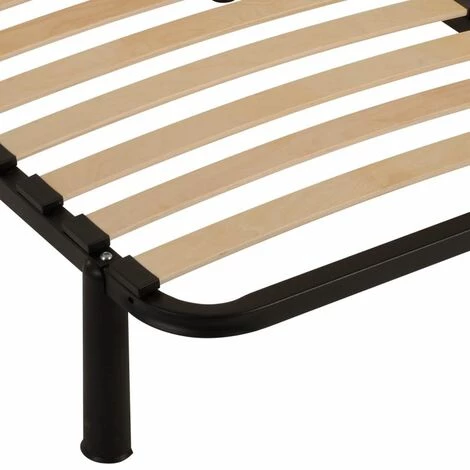 SEDAC Sommier à Lattes Démontable + Pieds 140x190 - 36 Lattes Bois - Fabrication Française - Noir 4 SEDAC Sommier à Lattes Démontable + Pieds 140x190 - 36 Lattes Bois - Fabrication Française - Noir – Image 2