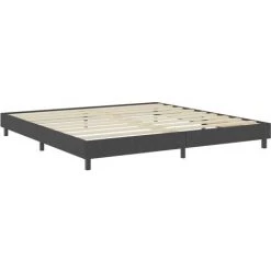 MAISONCHIC Sommier Tapissier Cadre à Lattes Gris Tissu 200 X 200 Cm 9 MAISONCHIC Sommier Tapissier Cadre à Lattes Gris Tissu 200 X 200 Cm -Sommier Soldes 67652215 3