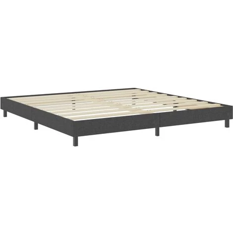 MAISONCHIC Sommier Tapissier Cadre à Lattes Gris Tissu 200 X 200 Cm 5 MAISONCHIC Sommier Tapissier Cadre à Lattes Gris Tissu 200 X 200 Cm – Image 3