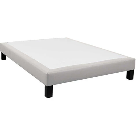 Sommier Déco Someo Simili Cuir Beige 140x200 - Beige 4 Sommier Déco Someo Simili Cuir Beige 140x200 - Beige – Image 2